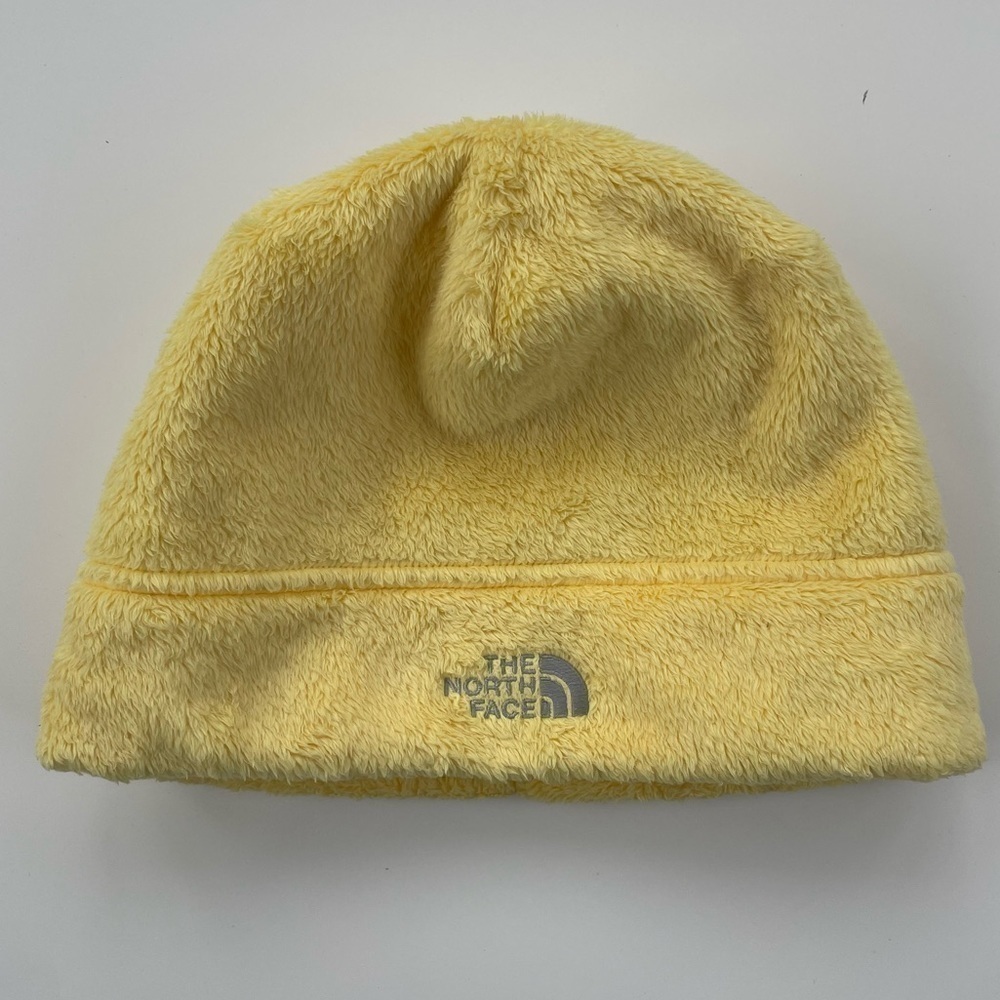 North Face Youth Girls' Yellow Fleece Beanie Size Large